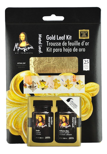 Speedball Mona Lisa Kit Pan De Oro, Sellador Y Adhesivo Color Dorado