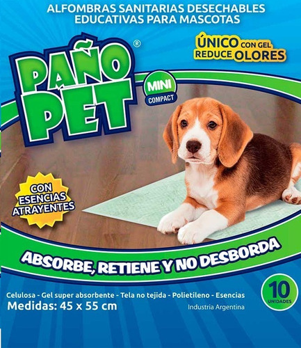 Alfombra Sanitaria Mini Compact Mascotas X30u Paño Pet