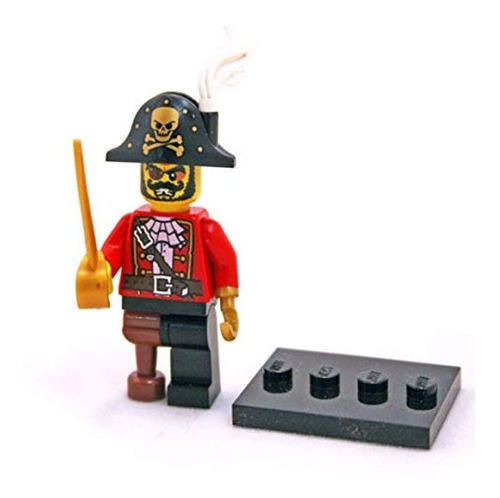 Lego Series 8 pirata Capitán Mini Figura