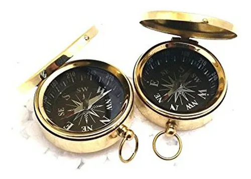 Shaheera Náutico De Latón Macizo 2 '' Compass De Latón, Comp