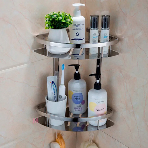 Organizador Para Ducha Esquinero De Baño Colgante 2 Estantes