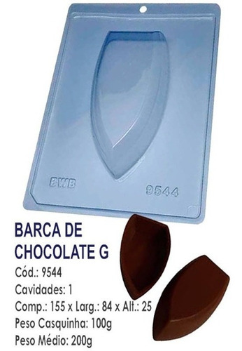 Forma Silicone Para Chocolate Barca Grande Ref 9544