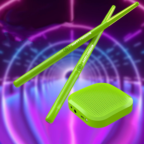 Tambor De Aire Con Baquetas, Juego De Versión Básica Verde