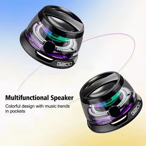 Altavoz Bluetooth Led Ultraportátil Altavoces Inalámbricos R 1 Paquete Negro