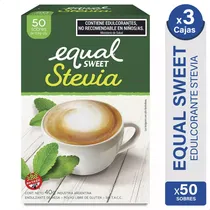 Comprar Edulcorante Stevia Equal Sweet Sobres Sin Tacc Pack X3 Cajas