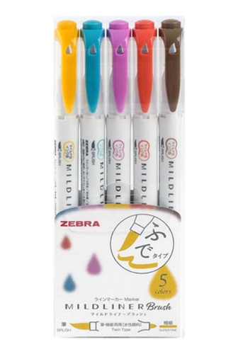 Zebra Mildliner Brush Pen - Warm Set