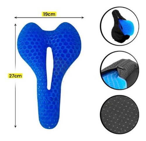 Asiento Funda Cobertor De Gel Sillin Bicicleta Anatomico
