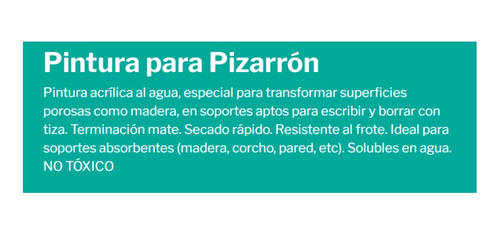 Pintura Para Pizarron Eq Arte 200 Cc Negra O Verde