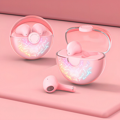 Audifonos Tws In-ear Inalámbricos Onikuma T35 Rosados Color Rosa