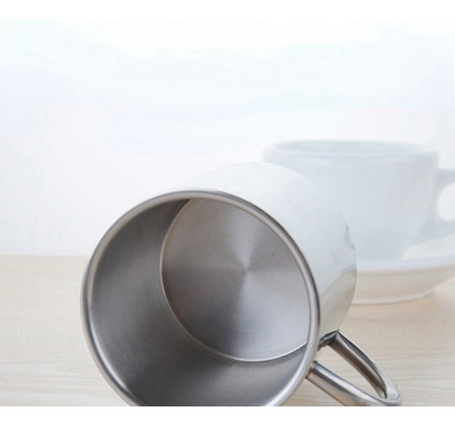 Taza De Acero Inoxidable De 220 Ml Con Mosquetón De Cierre A