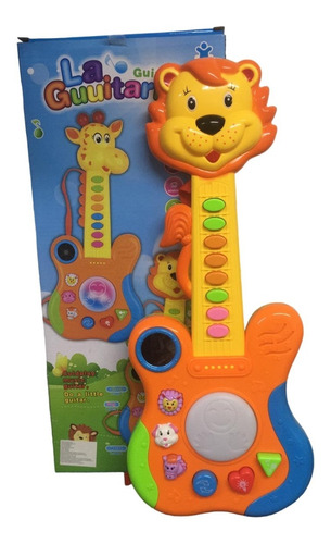 Guitarra Musical Niños Bebes Animalitos Con Sonidos Y Luces