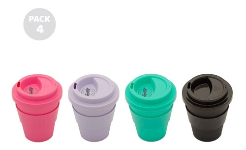 4 Vaso Jarro Taza Café Starbucks Faja Silicona Frio Calor