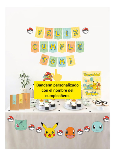 Kit Imprimible Cumpleaños Pokemon Personalizado