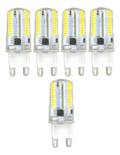 Kit 5 Lâmpadas 80 Led G9 110v 3014smd Milho