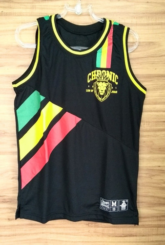 Camiseta Regata Basquete Chronic Roots Jamaica Reggae