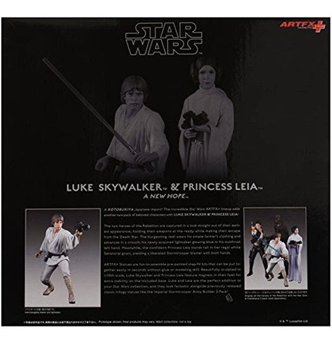 Kotobukiya Star Wars Luke Skywalker Y La Princesa Leia Artfx