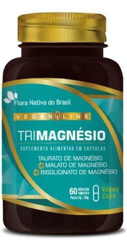 Vegan Tri Magnésio Taurato, Malato E Bisglicinato 60 Caps