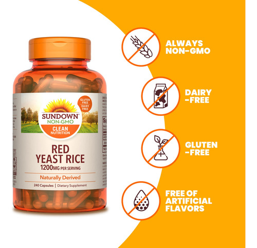 Suplemento: Cápsulas De Arroz Com Fermento Vermelho Sundown