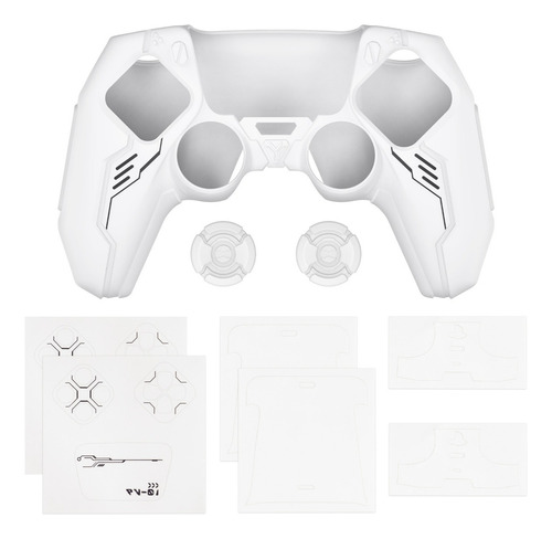 Playvital Funda De Silicona Para Ps5 Mando - Edición Mecha Color Blanco
