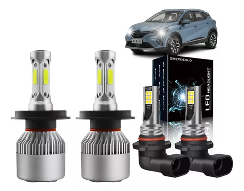 2 bombillas LED H7 antiniebla para coche, 12/24 V, 100 W, 1000 lúmenes,  blanco, 6000 K, 360 grados, haz de luz de coche, DRL, conducción de faros