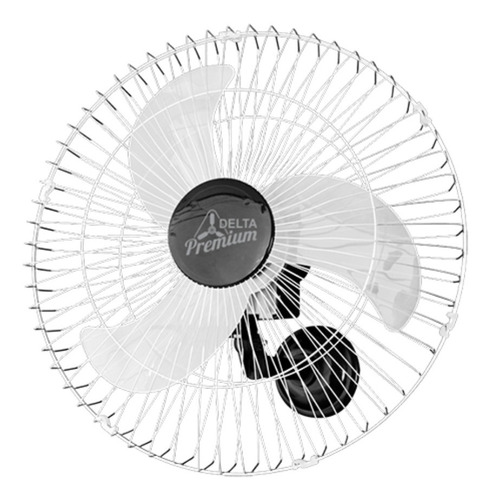 Ventilador de parede Venti-Delta Parede Aço 60 preto e cromo com 3 pás de  polipropileno, 60 cm de diâmetro 127 V/220 V