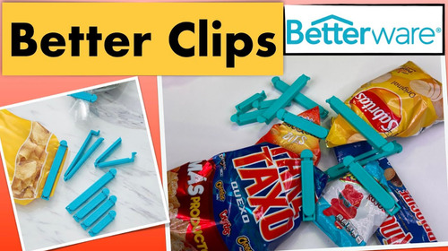 Articulo Para Cocina Clips Selladores Bolsa Betterware 19832 Azul Acero