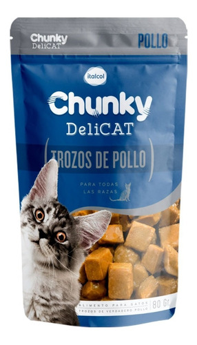 Deli Cat Trozos De Pollo 80gr Chunky