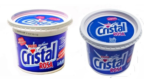 Kit 5 Pastas Multiuso Cristal Rosa - Para Limpeza De 500g