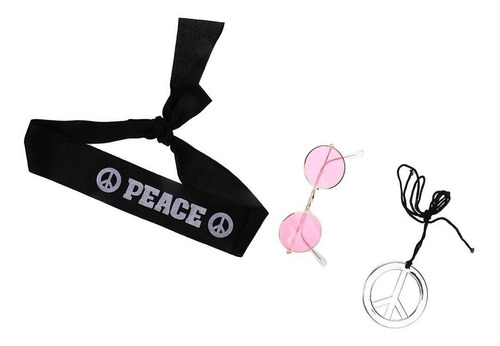 Conjunto De Accesorios De Disfraz Hippie Para Mujer Y