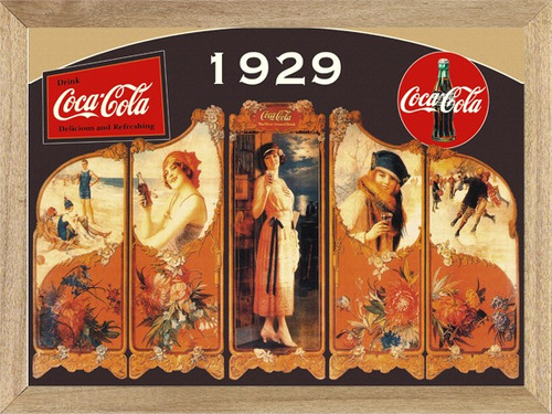 Coca Cola 1929 , Cuadro,  Poster,  Publicidad     L564