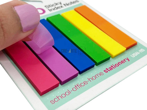 Imagen 2 de 2 de Separadores Banderitas Adhesivas Post It 300 Hojas 6 Colores