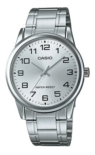 Reloj Casio Modelo Mtp-v001 Metal Carátula Plateada