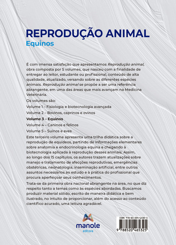 Reproducao Animal - Equinos, De Luz, Marcelo Rezende. Editorial Manole, Tapa Mole En Português