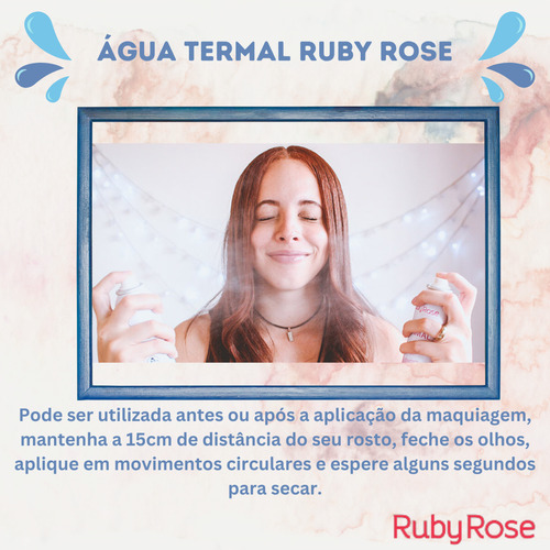 Água Termal Sem Fragrância Hb306 Ruby Rose 150ml - Kit Com 2