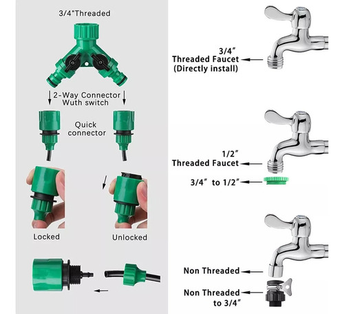Sistema De Irrigação Por Gotejamento Automático De 40 M,