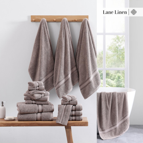 Juego De Toallas De Baño Lane Linen, 100% Algodón, 18 Piezas