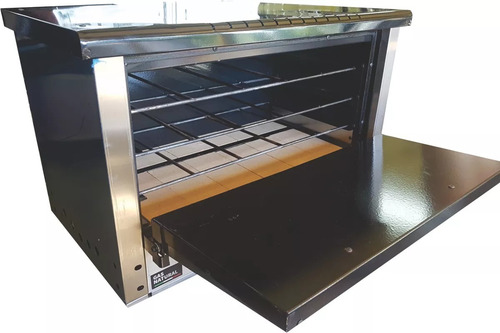 Imagen 4 de 6 de Horno Pizzero Morelli Saho 6 Moldes Acero Inox Con Base Cuot
