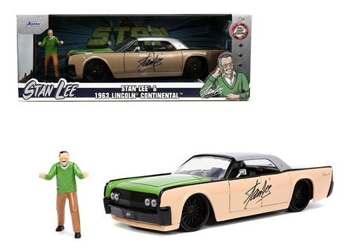 Stan Lee & 1963 Lincoln Continental 1:24 Metal Jada Replay