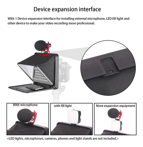 Zz Tc7 Teleprompter Lensgo Portátil Plegable Para Smartphone