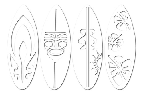 Imagen 6 de 9 de Cuadro Madera Moderno Calado Decorativo Mdf Tablas De Surf