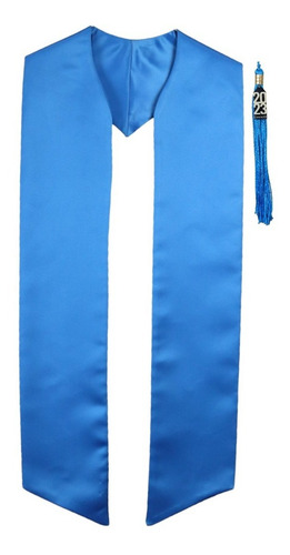 Estola + Borla + Dije Del Año Para Toga Y Birrete Juv-adulto Color Turquesa