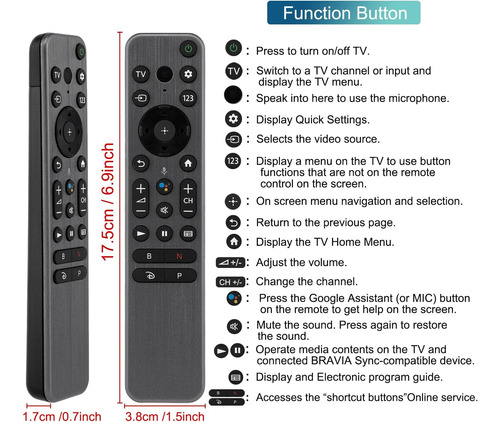 Reemplazo De Rmf-tx900u Para El Control Remoto De Voz De Tv,