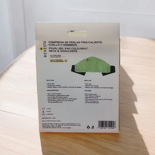 Compresa Cuello Hombros Reutilizable Benesta Dolor Cervical