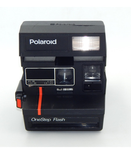 Camarita Polaroid Vintage, Onestep Flash Red Strip, Funciona Negro (Usado)