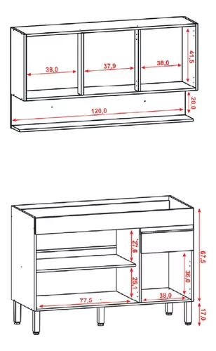 1 patas de mobiliario de aluminio para para mueble hasta 27.6 cm