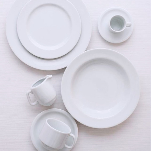 Jogo 2 Pratos Fundos Sopa Cilíndrica Porcelana Schmidt