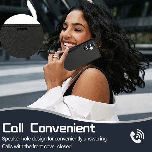Funda De Piel Tipo Cartera Con Tapa Para Samsung Galaxy A56 A36 A26 A16 A06