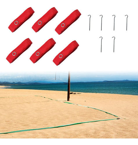 Para Juego De 6 Líneas De Voleibol De Playa Para Demarcar