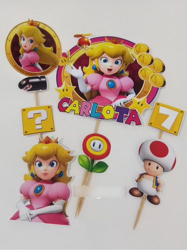 Topper Para Torta Caketopper De Princesa Peaches Mario Bross