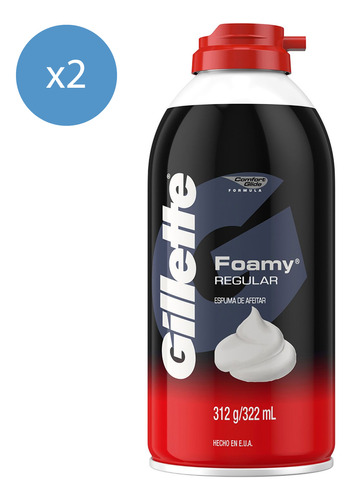 Pack Espuma De Afeitar Gillette Foamy 312 Gr